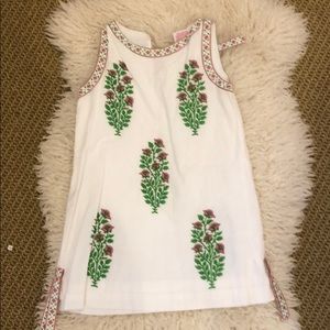 Girls white and green dress